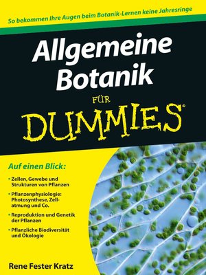 cover image of Allgemeine Botanik f&uuml;r Dummies